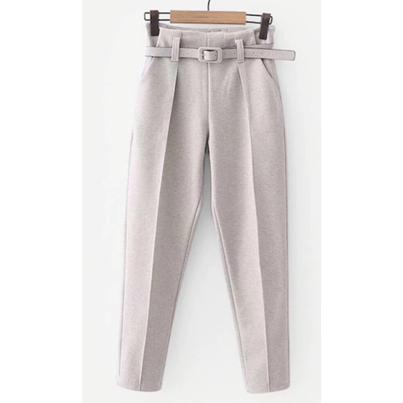 SHEIN Pants - Cigarette Taupe Trousers